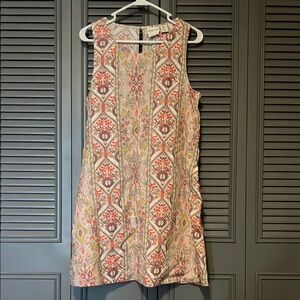 Rachel Zoe : Sleeveless Linen Patterned Dress - M